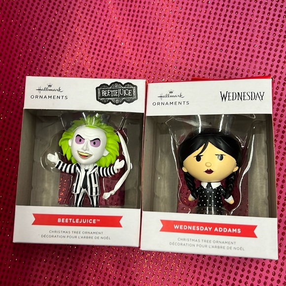 Wednesday & Beetlejuice Hallmark ornaments NIB - Picture 1 of 1